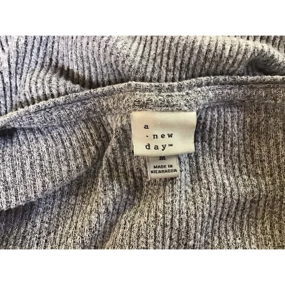 A New Day Sweater Dress Size M Heathered Gray Midi Length Lightweight Soft Knit - Picture 5 of 6